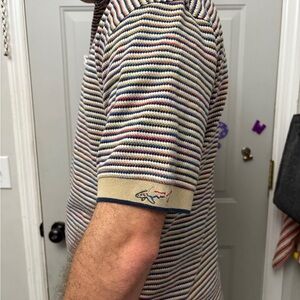 Greg Norman Collection Multicolor Striped Polo